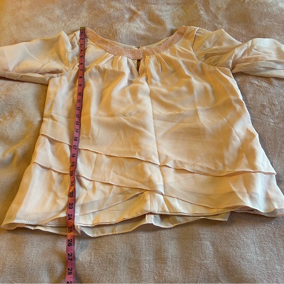 NWOT pink chiffon 2 piece semi formal pant suit Mother of the Bride size 12 - Picture 8 of 10